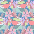 Floral seamless pattern. Art pastel coloure design element stock vector illustration
